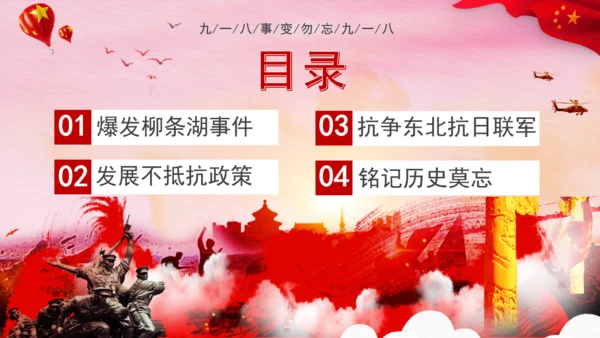 九一八事变勿忘国耻通用PPT模板