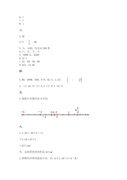 小学六年级数学期末自测题【各地真题】.docx