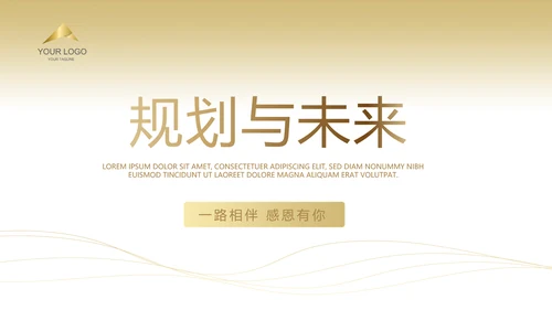 金色简约大气金融公司简介工作总结PPT