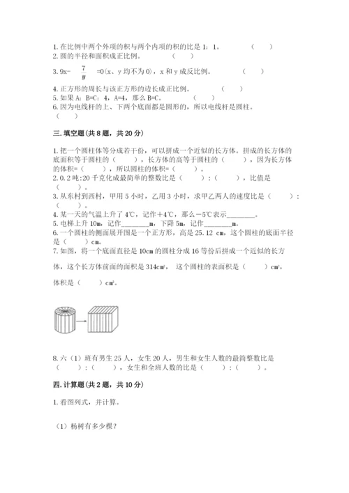 九里区六年级下册数学期末测试卷精品及答案.docx