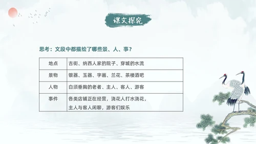 蓝色古风水墨一滴水经过丽江语文课堂教学PPT语文课件