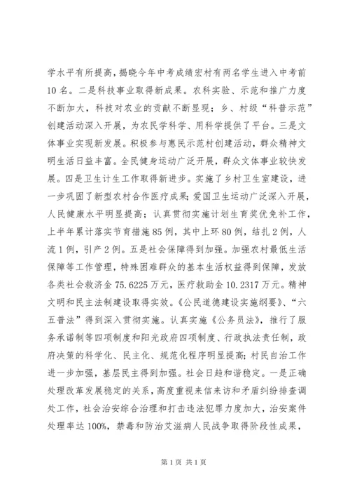 乡镇上半年经济工作总结及下半年工作计划.docx