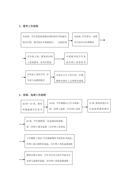 东华大学教务处工作标准流程.docx