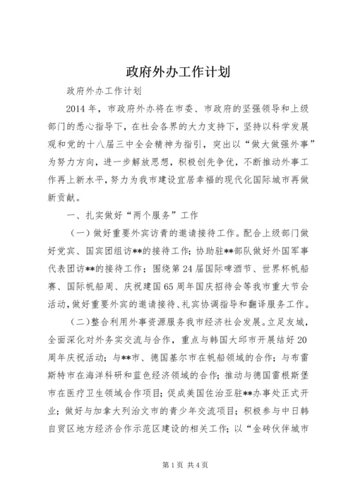 政府外办工作计划 (2).docx