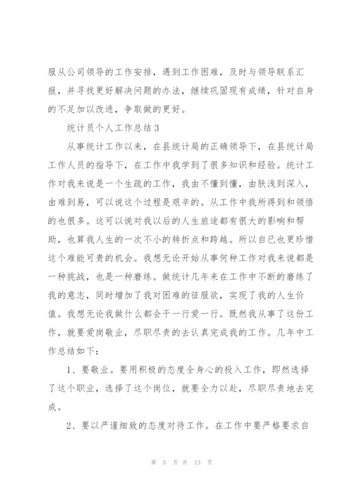 统计员个人工作总结5篇.docx