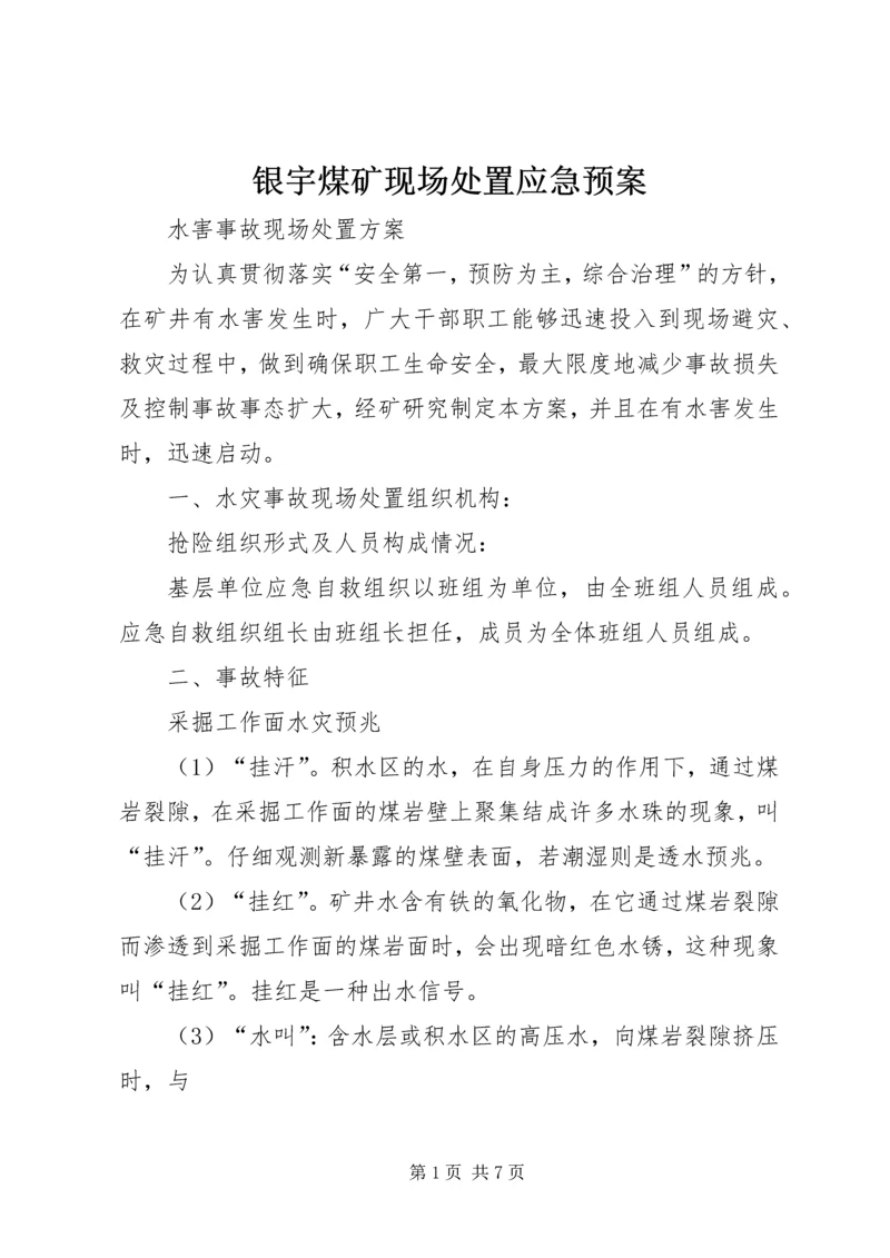 银宇煤矿现场处置应急预案 (2).docx