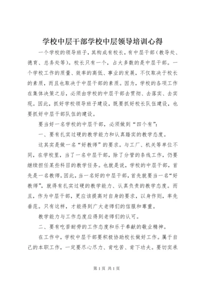 学校中层干部学校中层领导培训心得.docx