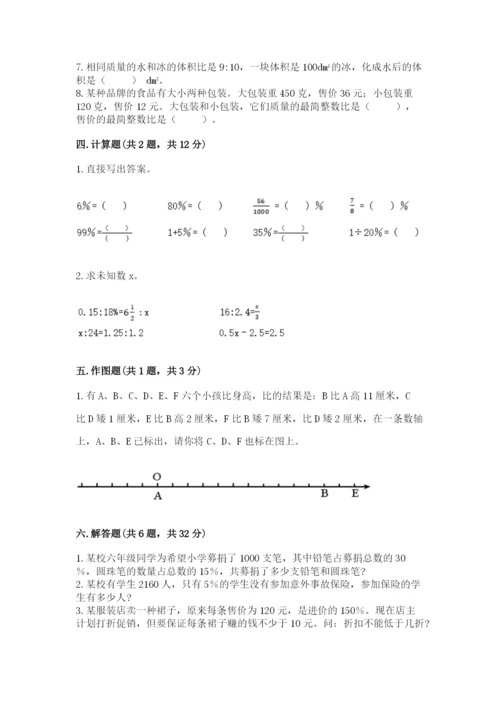 北京版小学六年级下册数学期末综合素养测试卷附完整答案（考点梳理）.docx