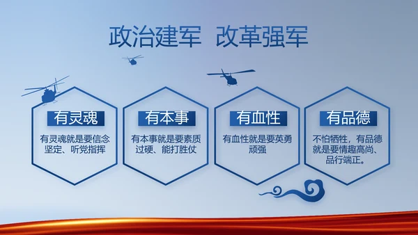 蓝色大气公安派出所学习教育动态PPT模板