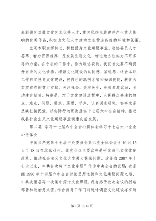 学习十七届六中全会心得体会 (6).docx