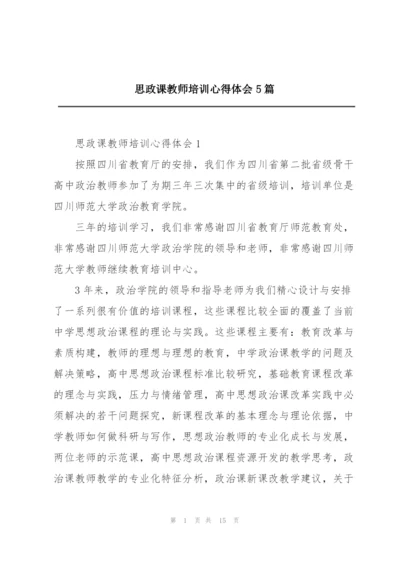 思政课教师培训心得体会5篇.docx