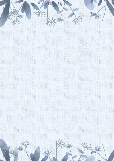 蓝色小花信纸word模板