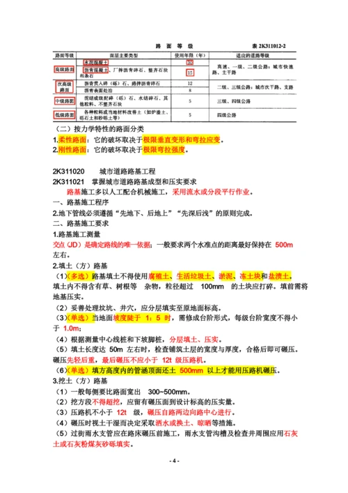 二级建造师考试市政工程重点笔记.docx
