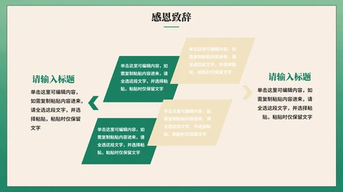 绿色高级中国风毕业季谢师宴PPT模板