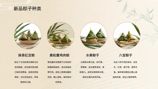 黄色简约风端午节粽子产品宣传介绍PPT模板