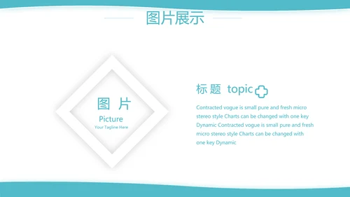 蓝色简约大方医疗行业工作汇报动态PPT模板