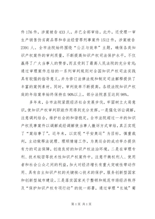 知识产权审判工作报告.docx