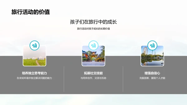 儿童教育旅行报告PPT模板