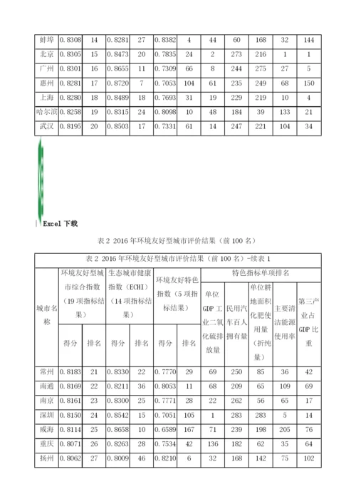 中国环境友好型城市建设评价报告.docx