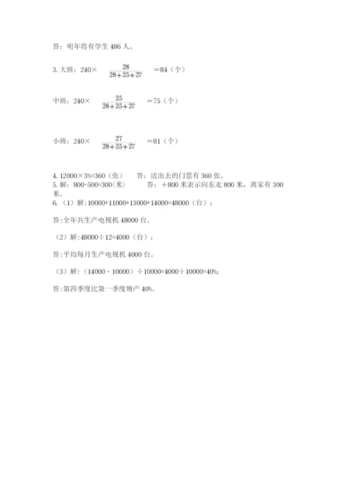 小学毕业班数学检测题附答案【典型题】.docx
