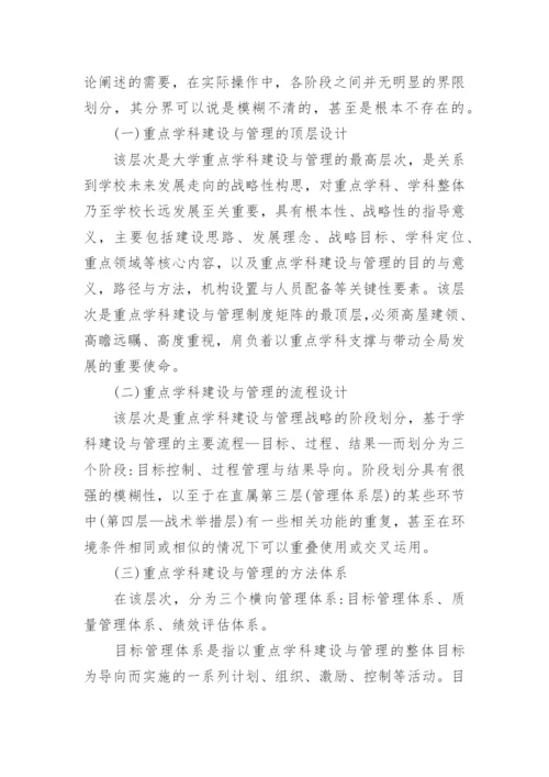 大学重点学科建设与管理的制度设计论文.docx