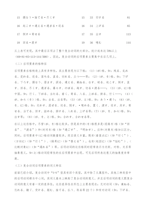 浅析日语复合动词后项要素的语法特征-信息传播.docx