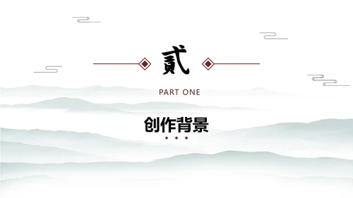 中国水墨咏柳PPT模板