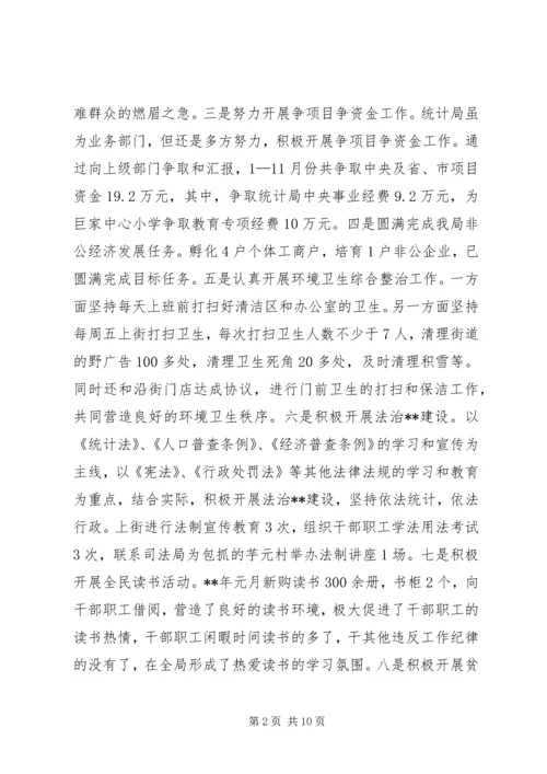统计局工作总结和工作计划精编.docx