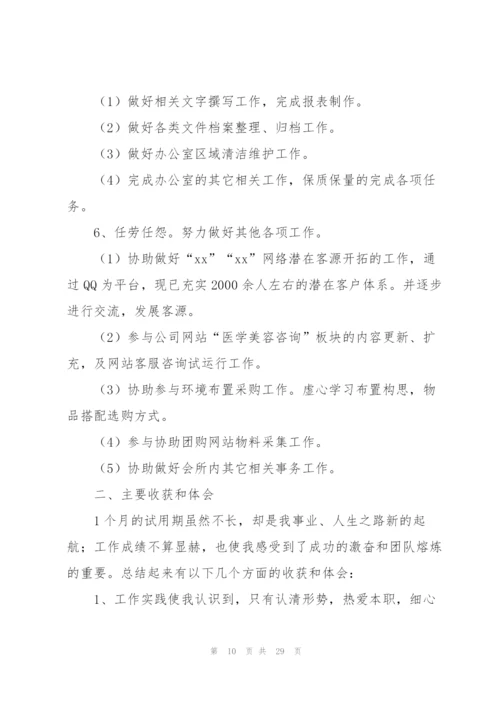 业务员试用期工作总结10篇.docx