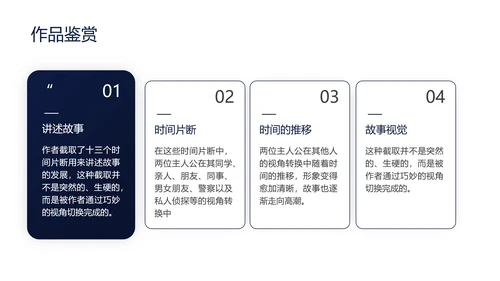 卡通深黑色白夜行文学小说读书分享会PPT模板