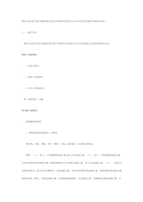 市政工程监理资料整理要求模板.docx