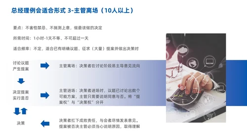高效会议管理术蓝色商务PPT