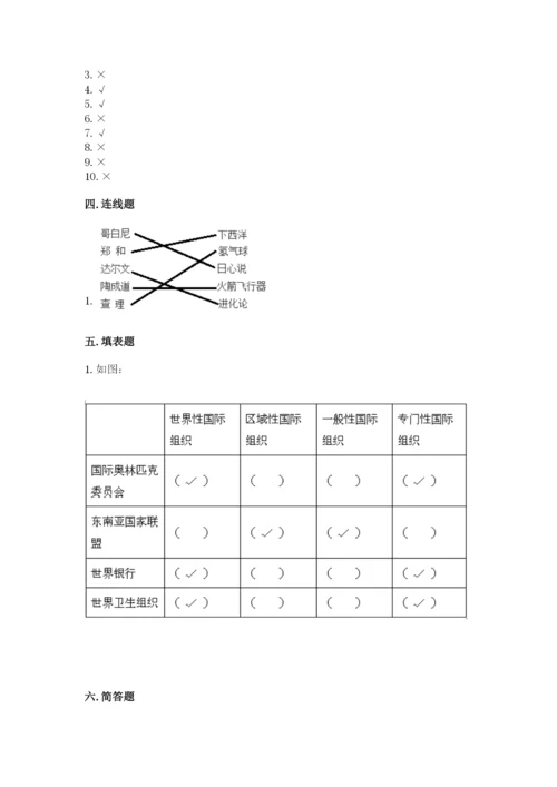 部编版道德与法治六年级下册期末测试卷附答案【研优卷】.docx