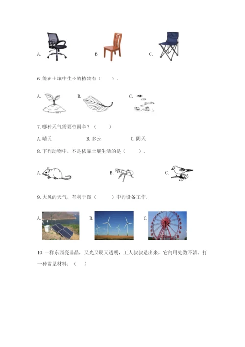 教科版科学二年级上册期末考试试卷【培优】.docx