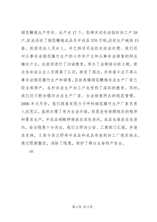 开展烟花爆竹专项检查情况的汇报.docx