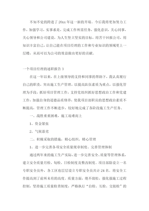 一个项目经理的述职报告7篇.docx