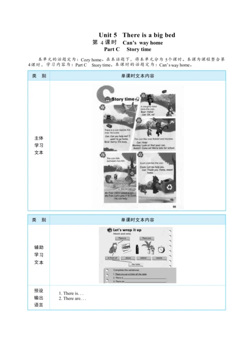 Unit 5 There is a big bed Part C Story time大单元整体教学