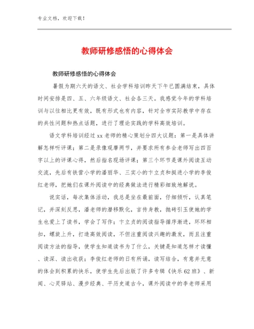 教师研修感悟的心得体会优选例文14篇.docx