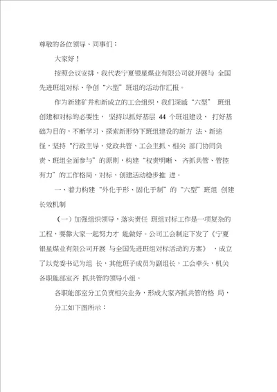 六型班组对标工作汇报材料教学教材