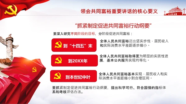 18要点领会共同富裕讲话党课PPT模板