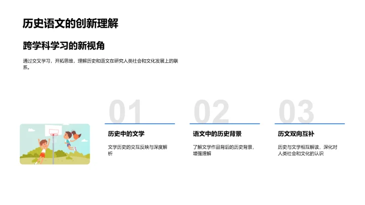 历史语文融合教学PPT模板