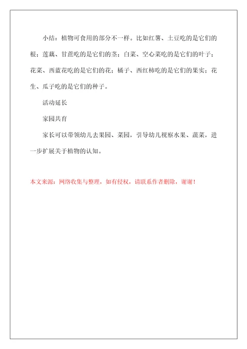 2022《植物的“身体》大班教案