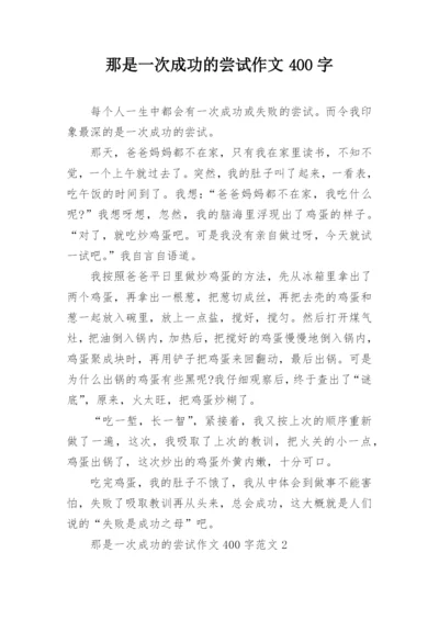 那是一次成功的尝试作文400字.docx