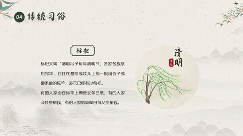 清明节知识清明节气清明扫墓清明习俗清明养生PPT