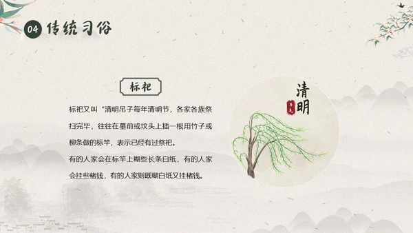 清明节知识清明节气清明扫墓清明习俗清明养生PPT