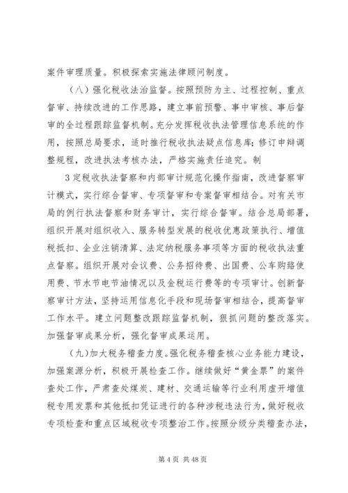 全省国税工作要点(讨论稿).docx