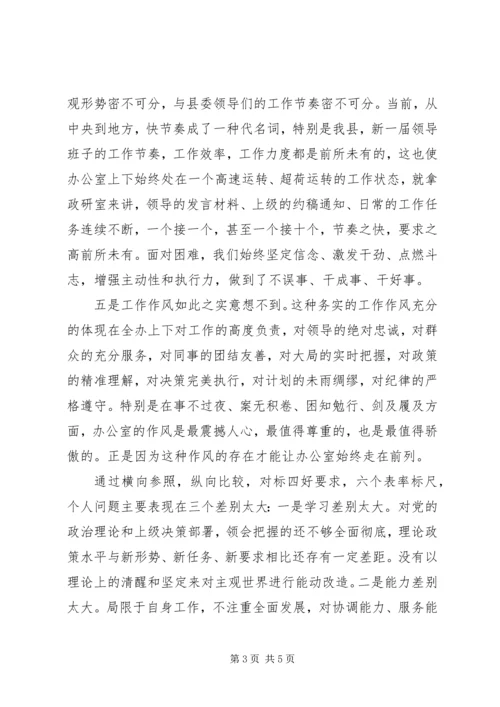 县委办公室青年干部座谈会发言材料.docx