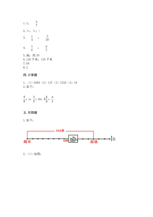 人教版六年级上册数学 期中测试卷带答案（巩固）.docx