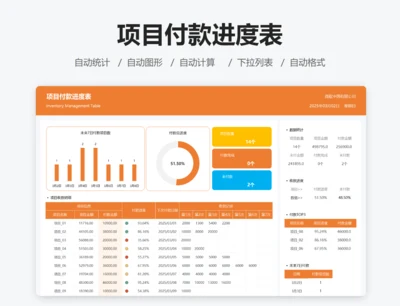 项目付款进度表