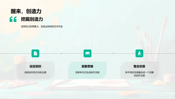 艺术创作实操教学PPT模板